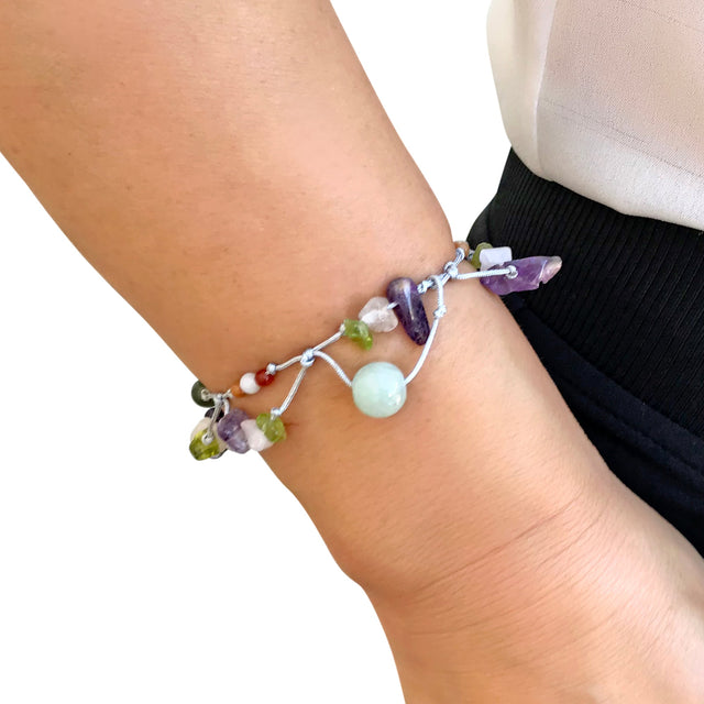 Express Your Unique Style with the Beads Gemstone BraceletBraceletsSerenity Jade