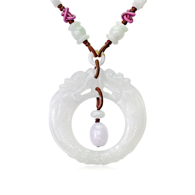 Extraordinary Double Dragon Jade Necklace Hand carvingNecklacesSerenity Jade