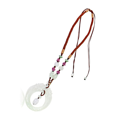 White Jade Dragon Pendant Dragon Mens Necklace Powerful Jade Pendant With Dragon Anniversary Gift
