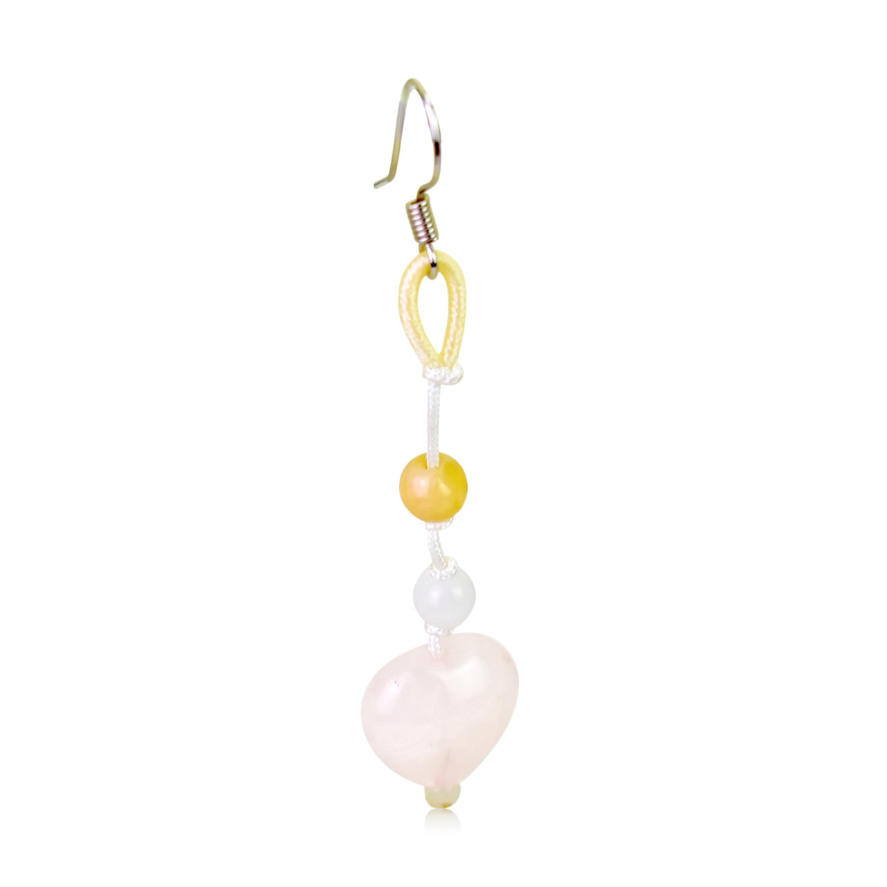 Fall in Love with Every Wear: The Rose Quartz Heart EarringsEarringsSerenity Jade
