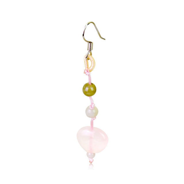 Fall in Love with Every Wear: The Rose Quartz Heart EarringsEarringsSerenity Jade
