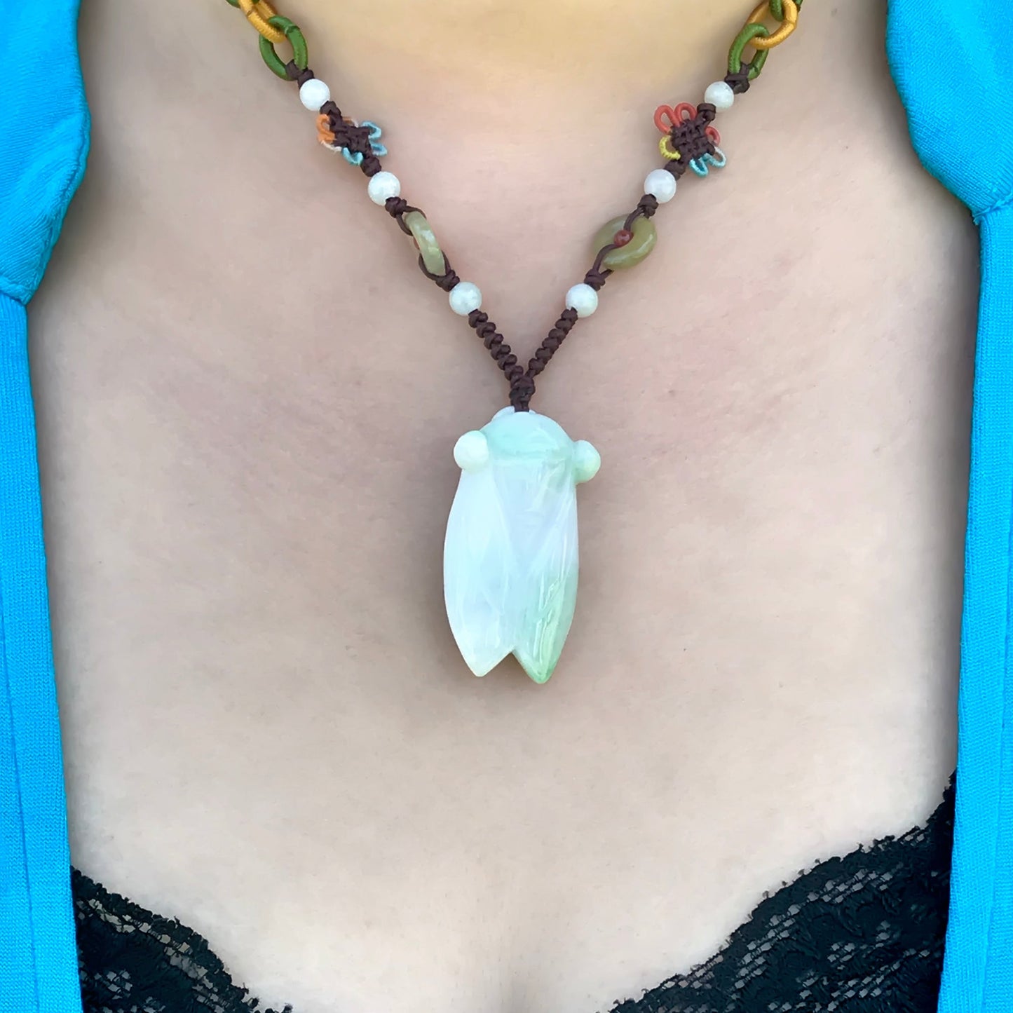 Fearlessness and courage, Cricket Handmade Jade Necklace PendantNecklacesSerenity Jade