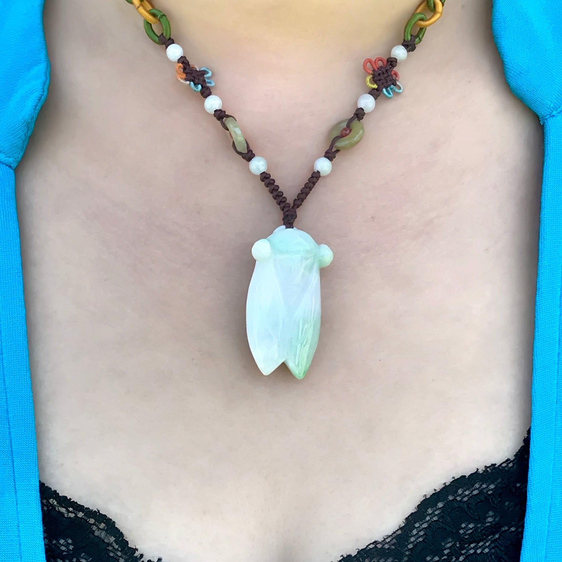 Fearlessness and courage, Cricket Handmade Jade Necklace PendantNecklacesSerenity Jade