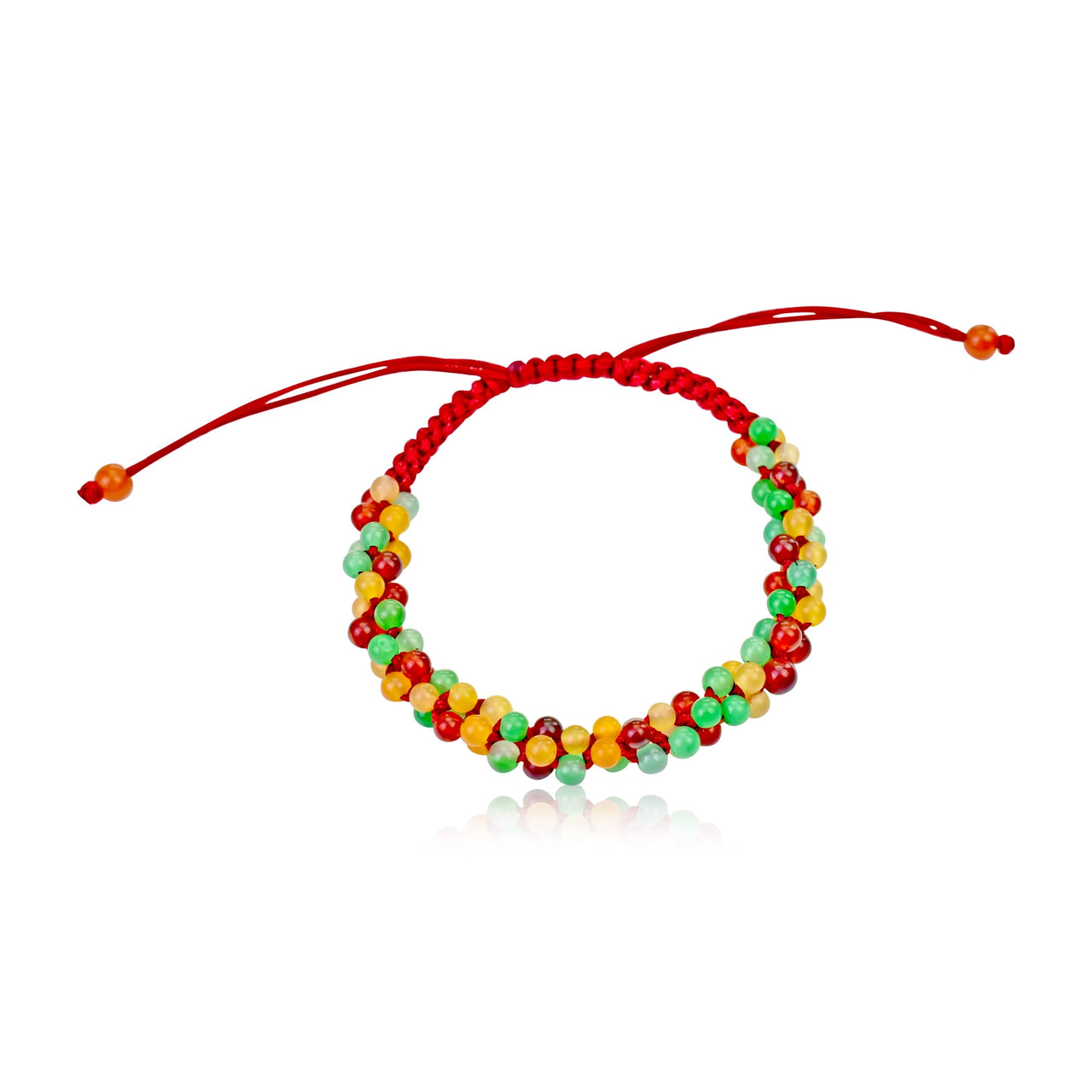 Feel a Splash of Color with the 100 Colorful Beads Jade BraceletBraceletsSerenity Jade