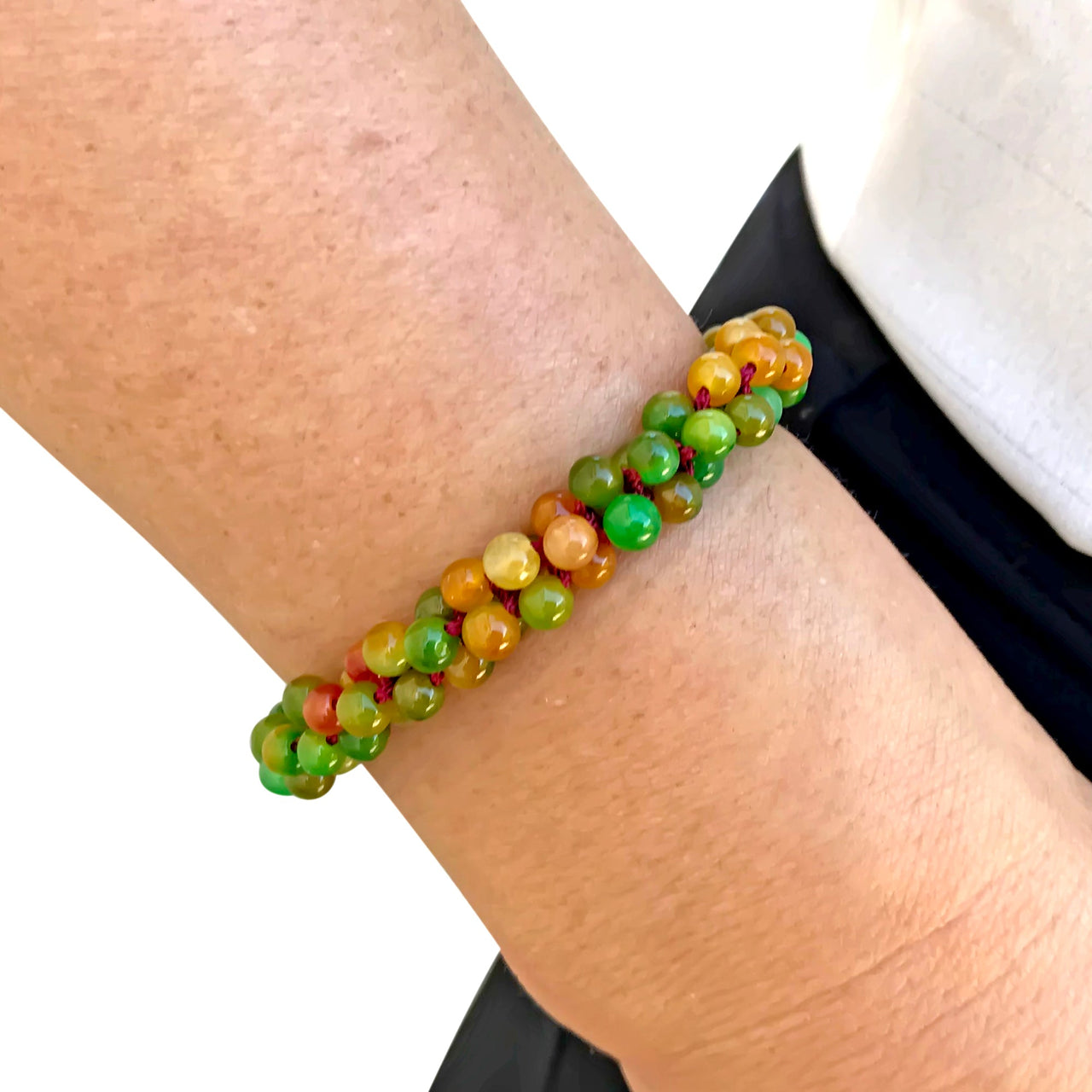 Feel a Splash of Color with the 100 Colorful Beads Jade BraceletBraceletsSerenity Jade