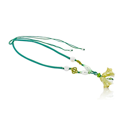 Bluebell Bellflower for Women Hand Made Jewellery A Birthstone Necklace For Mom Birthday Gift With Mystical Energy