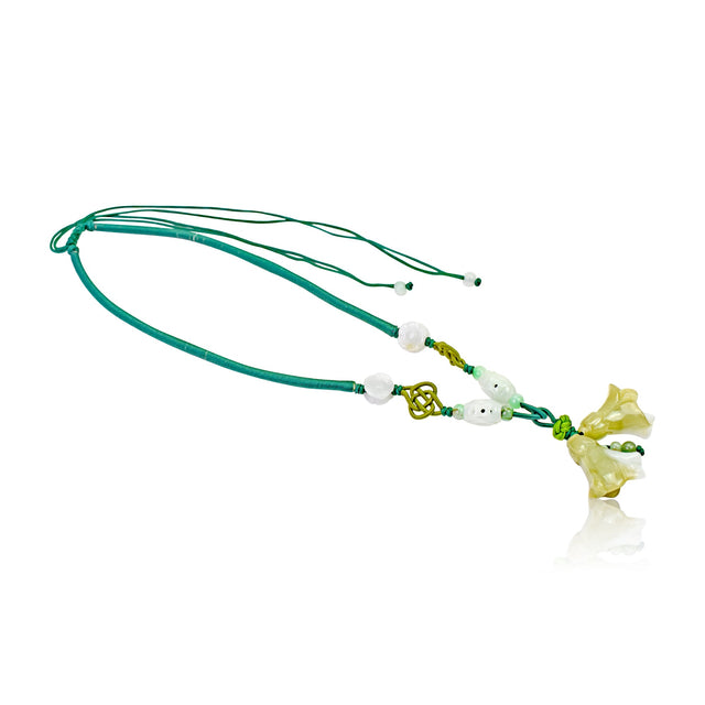 Bluebell Bellflower for Women Hand Made Jewellery A Birthstone Necklace For Mom Birthday Gift With Mystical Energy