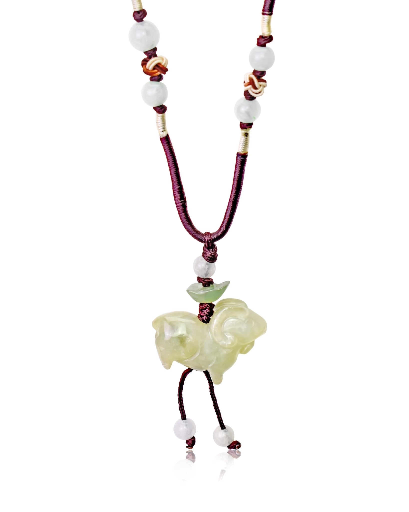 Feel Tranquility with Year of the Sheep Handmade Jade NecklaceNecklacesSerenity Jade