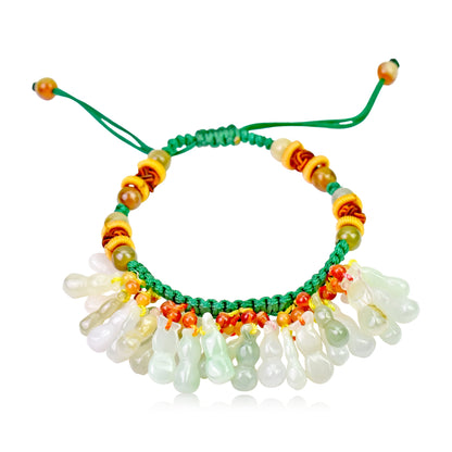 Feng Shui Bracelet For Women's Jade Bracelet A Flower Vase Mother's Day Gift For Mystical Energy and Good Luck