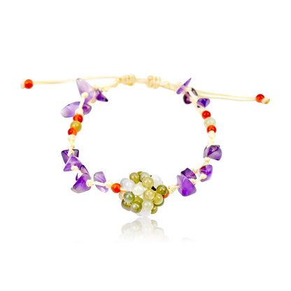 Amethyst And Jade A Natural Gemstone Bracelets for Women Amethyst Bead Bracelet to Radiate Romance and Happiness