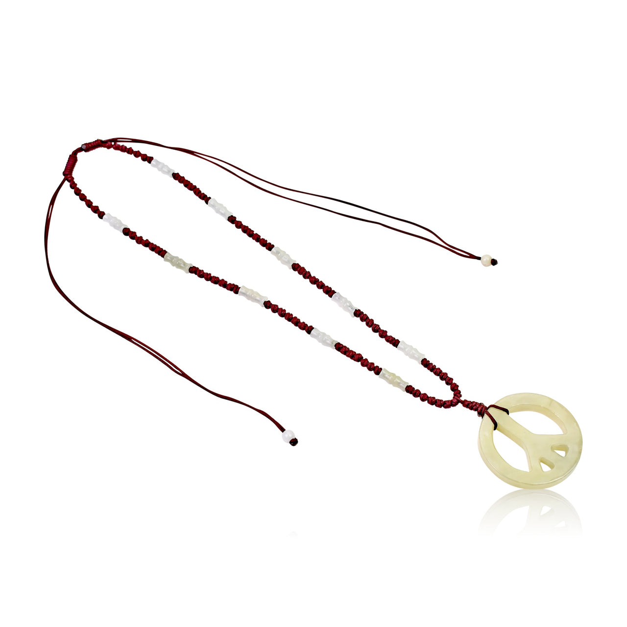 Find Your Zen with the Peace Sign Jade Pendant NecklaceNecklacesSerenity Jade