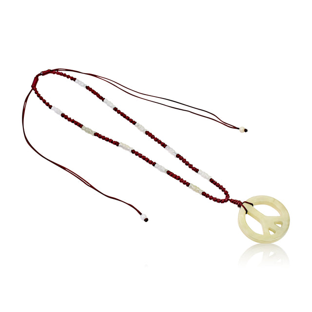 Find Your Zen with the Peace Sign Jade Pendant NecklaceNecklacesSerenity Jade