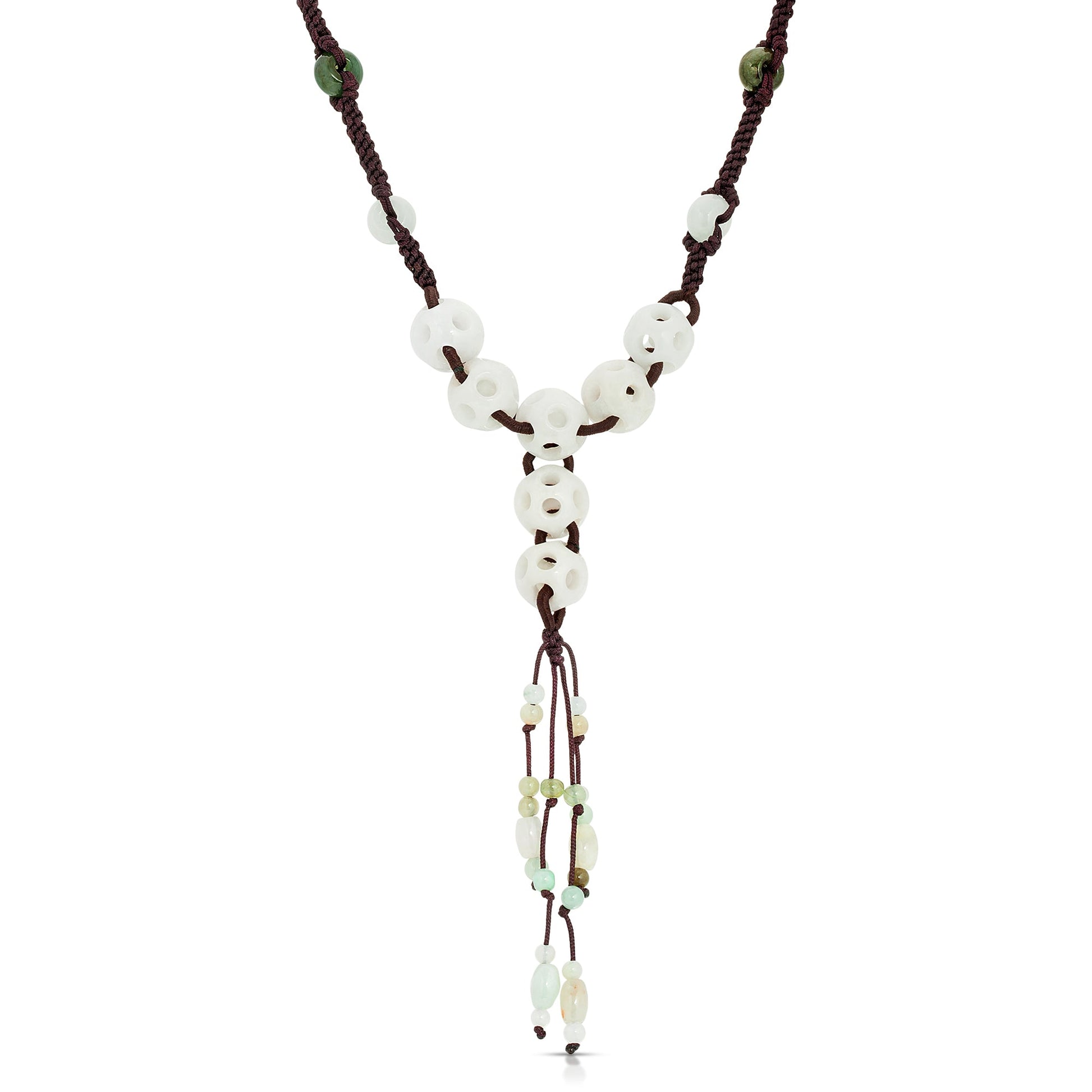 Get an Eye - Catching Look with Perforated Spheres Jade NecklaceNecklacesSerenity Jade