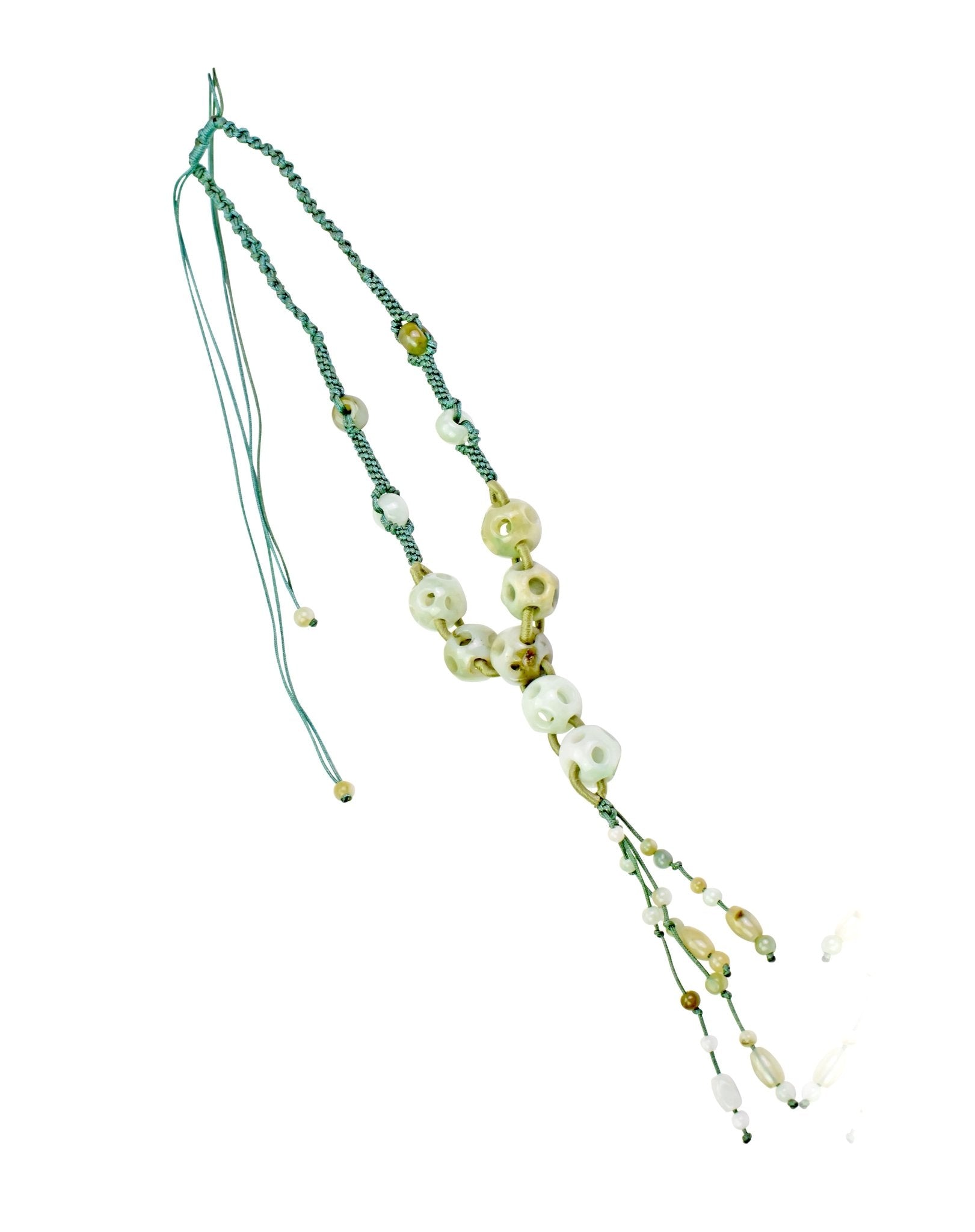 Get an Eye - Catching Look with Perforated Spheres Jade NecklaceNecklacesSerenity Jade