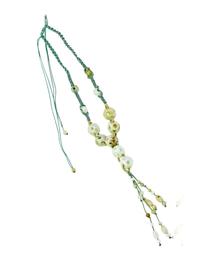 Handcrafted Beaded Necklace with Genuine Jade Beads a Classic Jewelry Spectacular Father's Day Gift