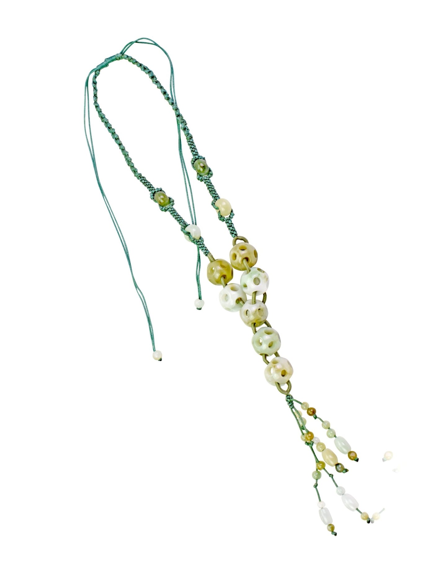 Get an Eye - Catching Look with Perforated Spheres Jade NecklaceNecklacesSerenity Jade