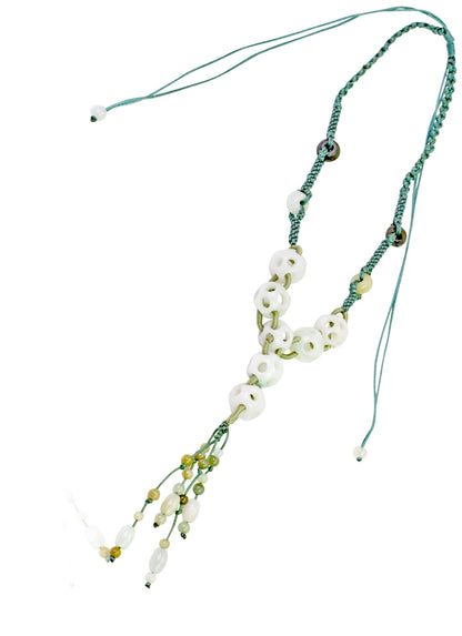 One-of-a-kind Handcrafted Beaded Necklace with Genuine Jade Beads a Classic Jewelry Spectacular Birthday Gift