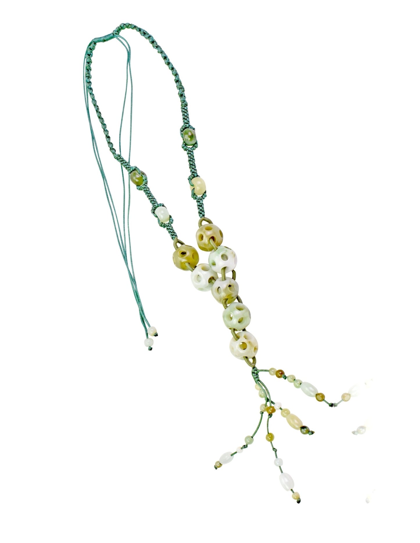 Get an Eye - Catching Look with Perforated Spheres Jade NecklaceNecklacesSerenity Jade