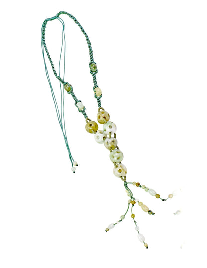 Handcrafted Beaded Necklace with Genuine Jade Beads a Classic Jewelry Spectacular Mother's Day Gift