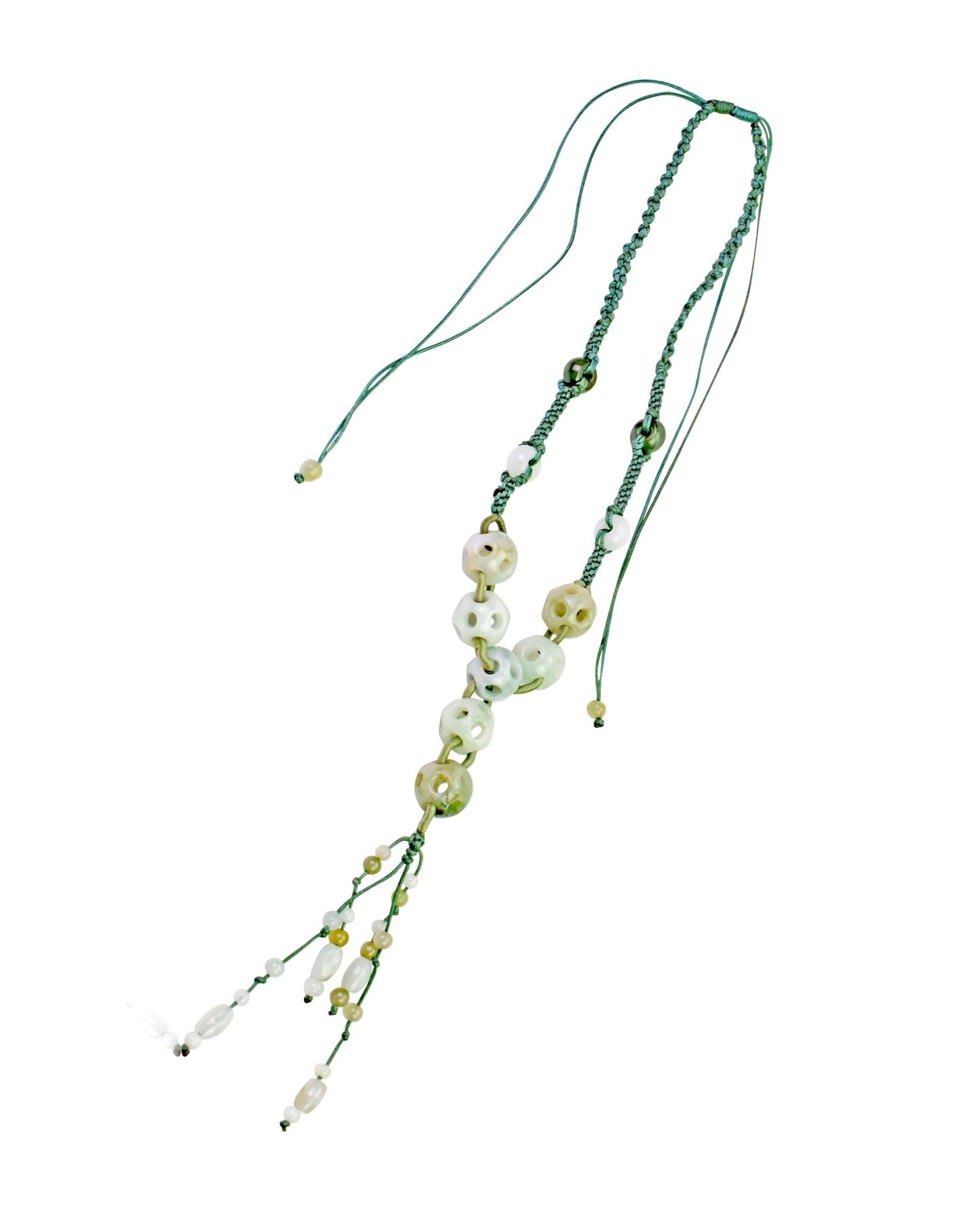 Get an Eye - Catching Look with Perforated Spheres Jade NecklaceNecklacesSerenity Jade