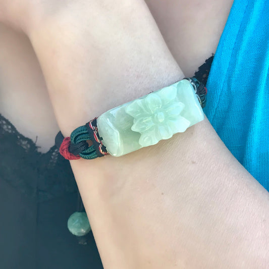 Women Enchanting Star Lily A Jade Jewelry Bracelet for Her Flower Star With Mystical Power Anniversary Gift