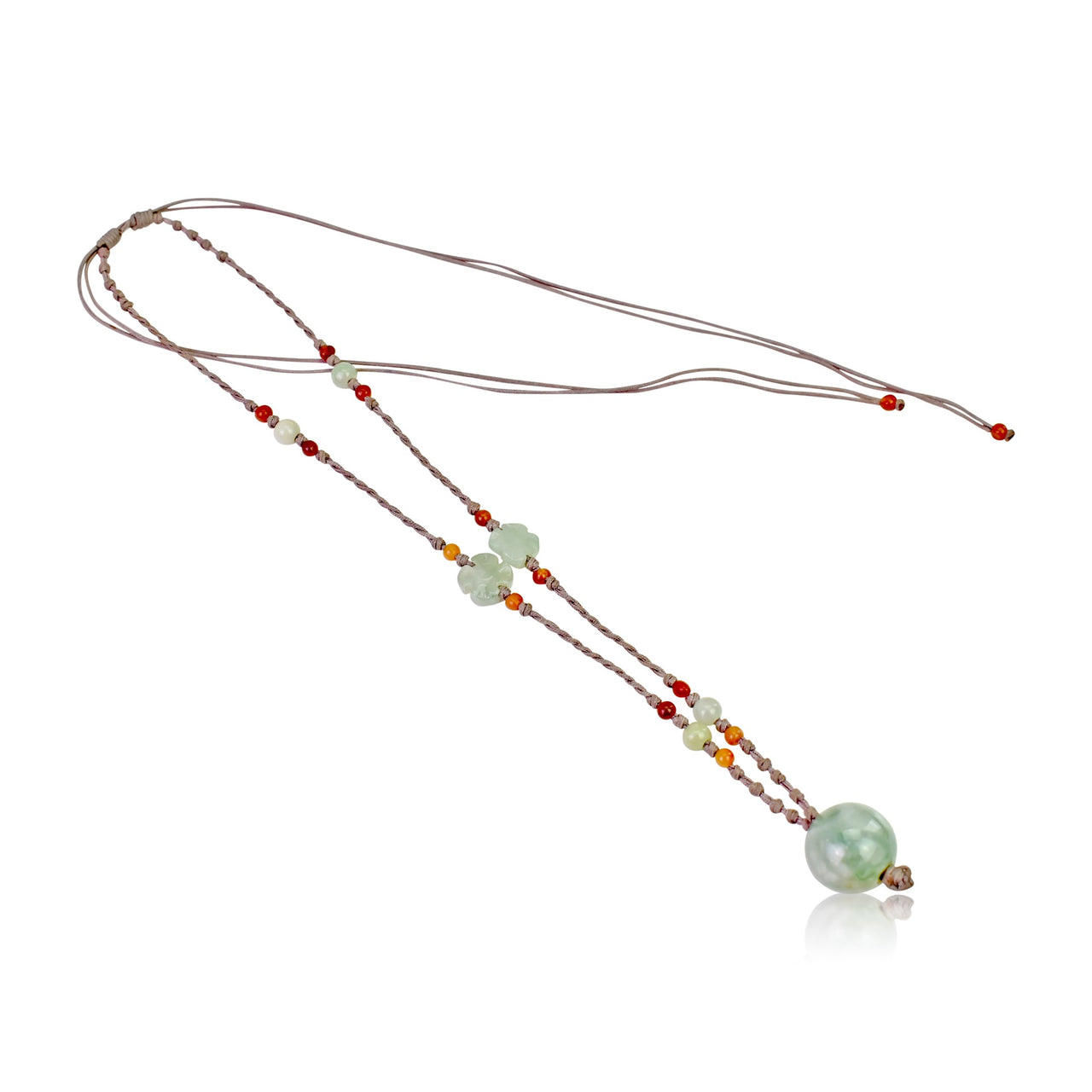 Handmade Beads with Real Jade Beads for Unisex Handcrafted Beaded Necklace for Balance Anniversary Gift