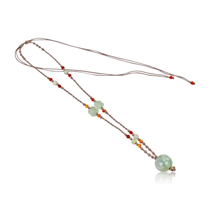 Handmade Beads with Real Jade Beads for Unisex Handcrafted Beaded Necklace for Balance Anniversary Gift