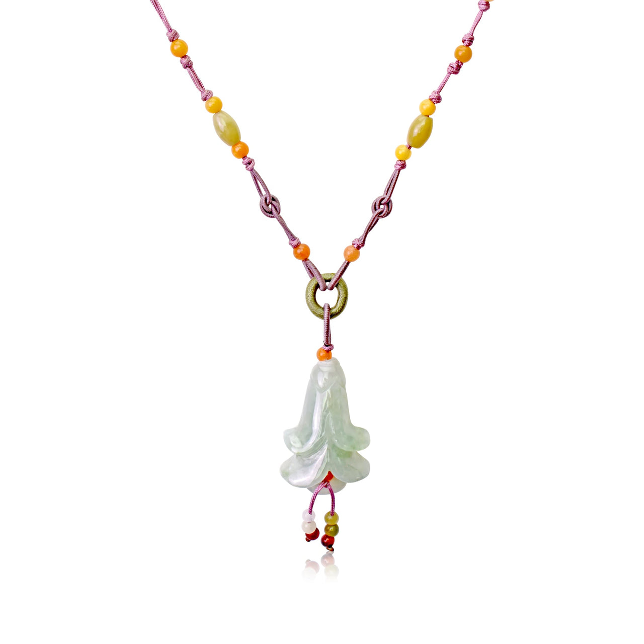 Campanula Pink Bell Flower A Personalized Birth Flower Necklace for Women Pendant Flower Lovely Engagement Gift