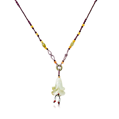 Campanula Pink Bell Flower A Personalized Birth Flower Necklace for Women Birthday Gift with Mystical Energy