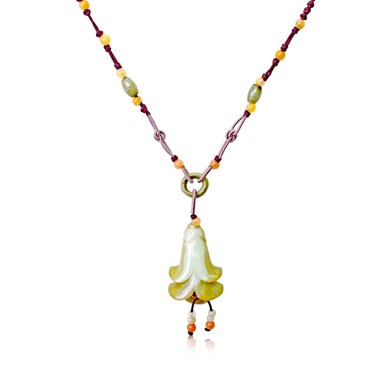 Campanula Pink Bell Flower A Personalized Birth Flower Necklace for Her Pendant Flower Mother's Day Gift for Everlasting love