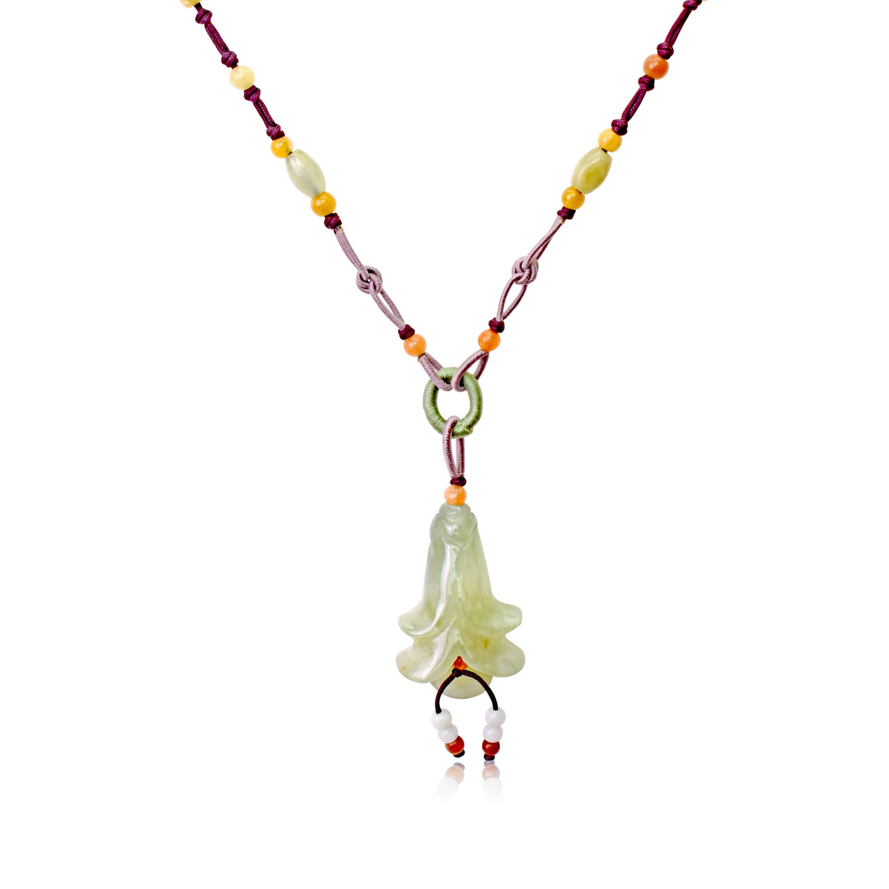 Elegant Campanula Pink Bell Flower A Personalized Birth Flower Necklace for Women Pendant Flower Valentine's Day Gift