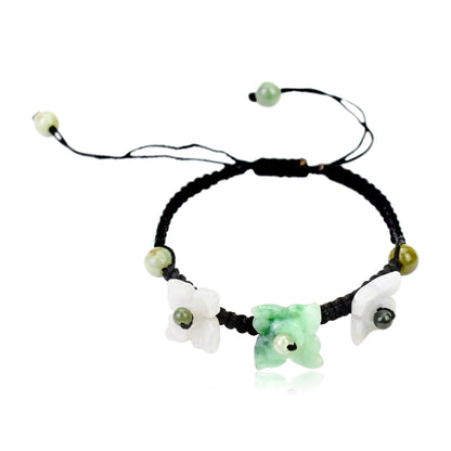 Handmade Bouvardia Flower A Flower Bracelet With Beads For Ladies Bouvardia Joyful Birthday Gift