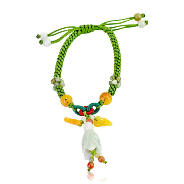 Get the Perfect Fit with Dangling Bellflower Handmade Jade BraceletBraceletsSerenity Jade