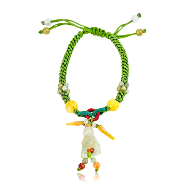 Get the Perfect Fit with Dangling Bellflower Handmade Jade BraceletBraceletsSerenity Jade