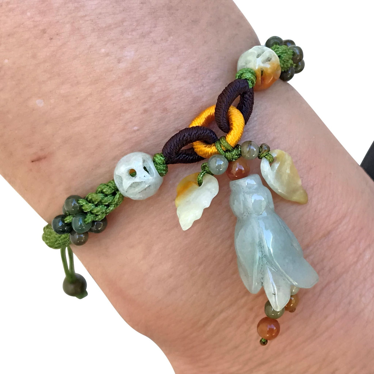 Get the Perfect Fit with Dangling Bellflower Handmade Jade BraceletBraceletsSerenity Jade