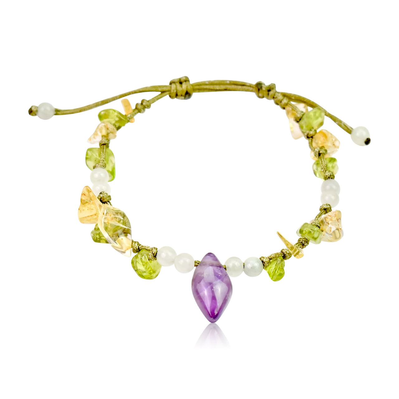 Get the Perfect Gift with Nature Love Amethyst Charm Gemstone BraceletBraceletsSerenity Jade