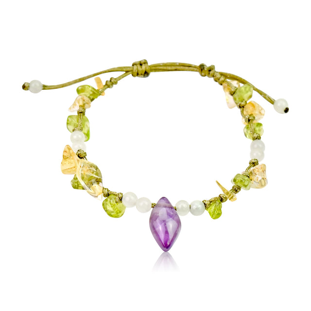 Get the Perfect Gift with Nature Love Amethyst Charm Gemstone BraceletBraceletsSerenity Jade