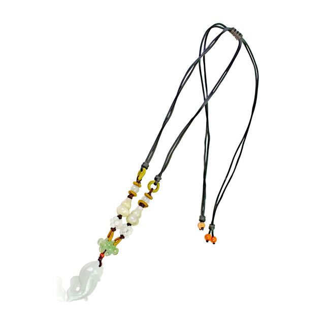 Gold Fish Handmade Jade Necklace Pendant for Attracting Wealth and AbundanceNecklacesSerenity Jade