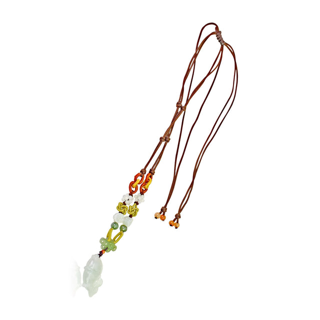 Gold Fish Handmade Jade Necklace Pendant for Attracting Wealth and AbundanceNecklacesSerenity Jade