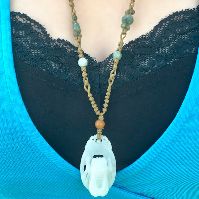 Grasshopper Jade Pendant Necklace for Abundance and FortuneNecklacesSerenity Jade