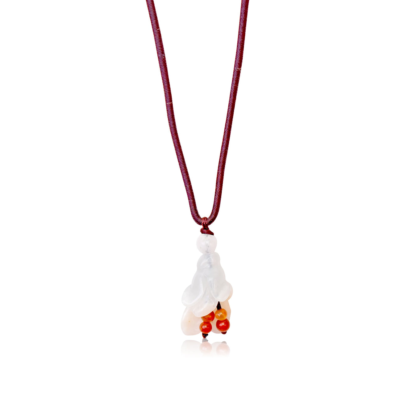 Campanula White Bell Shaped Flower A Flower Chain Necklace for Her Birthstone Jewelry Anniversary Gift