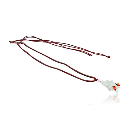 Campanula White Bell Shaped Flower A Flower Chain Necklace for Her Birthstone Jewelry Birthday Gift for Peace and Abundance
