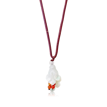Campanula White Bell Shaped Flower A Flower Chain Necklace for Her Birthstone Jewelry Birthday Gift for Peace and Hope