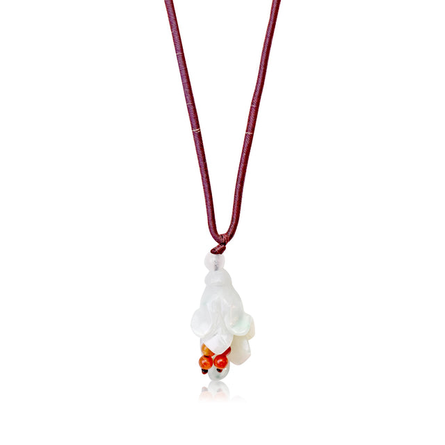 Campanula White Bell Shaped Flower A Flower Chain Necklace for Her Birthstone Jewelry Birthday Gift for Peace and Hope