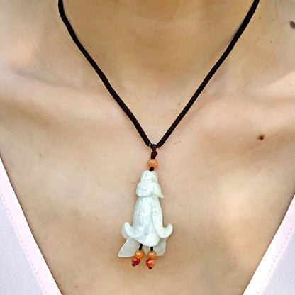 Women Campanula White Bell Shaped Flower A Flower Chain Necklace for Her Birthstone Jewelry Birthday Gift for Peace and Hope