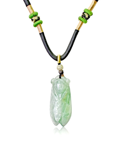 White Jade Cricket Spiritual Animal Pendant Necklace Cricket For Transformation And Positivity Milestones Gift