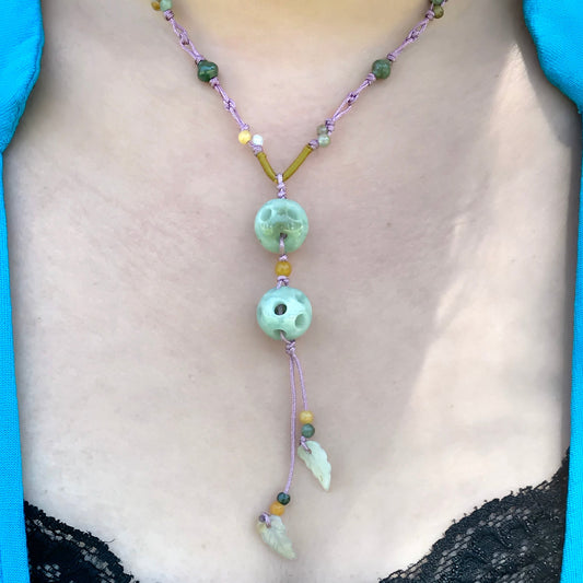Women Natural Green Jade Beads A Beautiful Beaded Necklace For Her Beaded Jewelry Handmade Birthday Gift