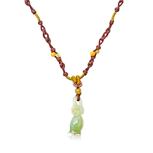 Handmade Jade Necklace with Bellflower Pendant - Subtle and SimpleNecklacesSerenity Jade