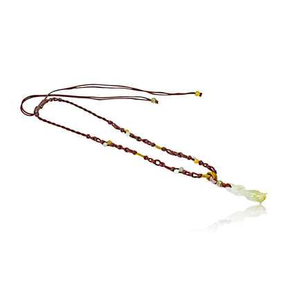 Handmade Small Purple Bell Flower for Necklaces for Women Floral Pendant with Mystical Jade Energy Valentine’s Day Gift