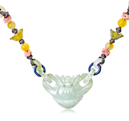 Green Jade Unique Necklace a Money Pot for Unisex Necklace Money For Financial Birthdays and Anniversaries Gift